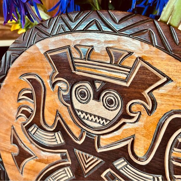 2 Wooden Handcarved Wall Hanging FROM PANAMA HANDMADE - Picture 6 of 10